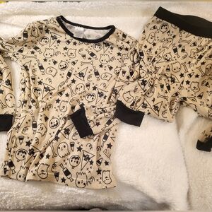 Ghost Halloween Pajama Set Shirt Pants Soft Girls Boys 12T